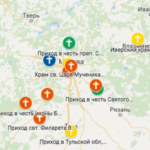 Карта: Приходы ИПЦ в России